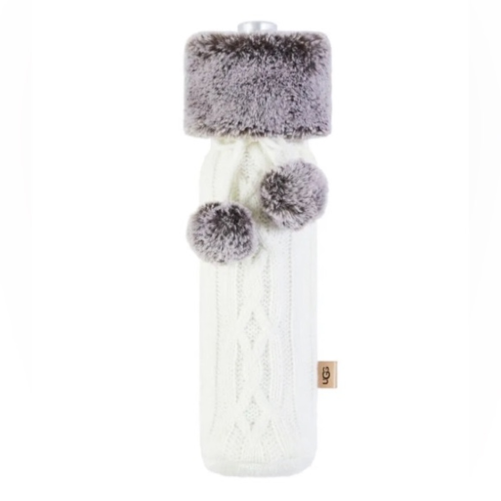 Ugg Wine Bottle Holder Classic Cable Knit in Snow NWT - Holiday Gift